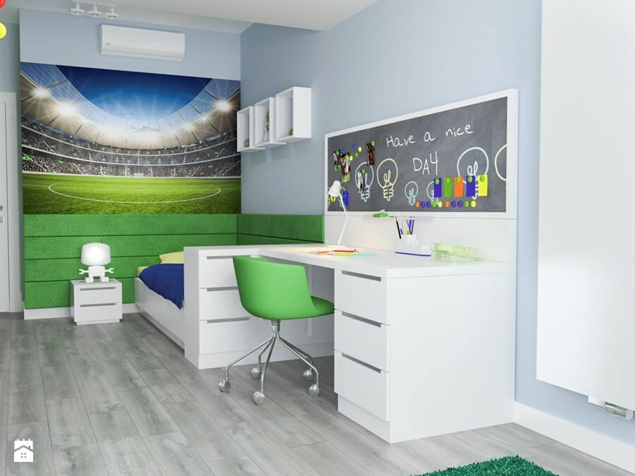 Pokój dla chłopca - fana piłki nożnej.